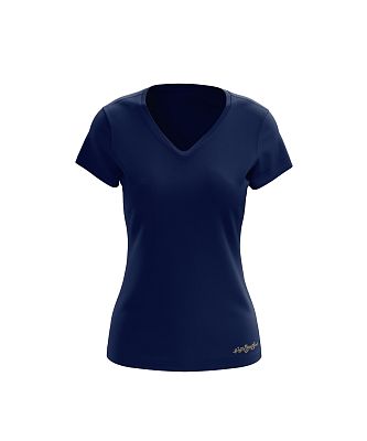 Dámské funkční tričko SPORTY "V" krátký rukáv tmavá modrá Bamboo Ultra CLASSIC